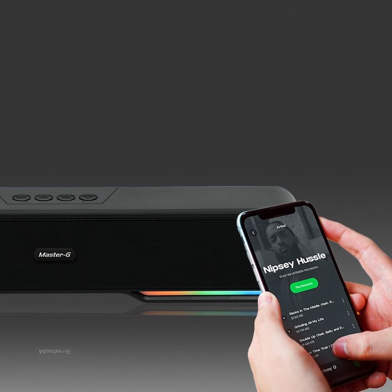 Soundbar Parlante Gamer Bluetooth Luces RGB 1200mAh-2