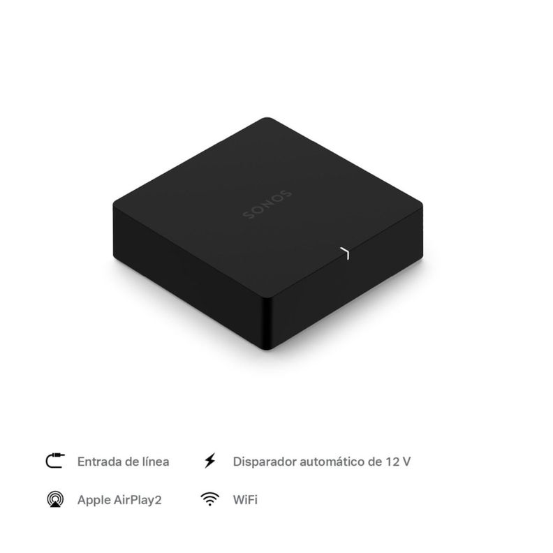 Amplificador Sonos PORT Wireless Amplifier Streamer Negro-5