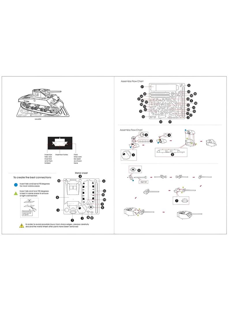 Puzzle 3D de Metal - Tanque Sherman-5