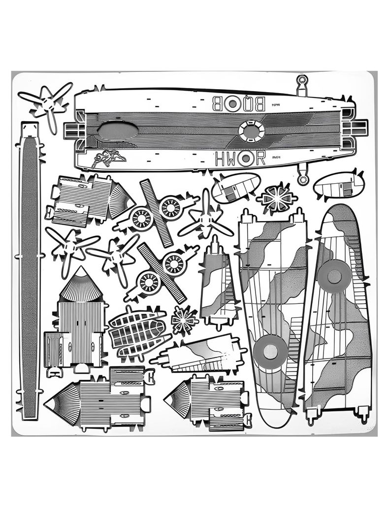 Puzzle 3D de Metal - Bombardero Lancaster-6