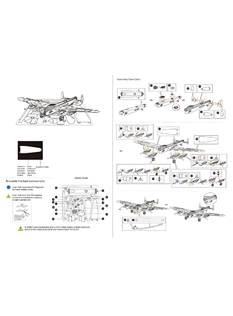 Puzzle 3D de Metal - Bombardero Lancaster-5