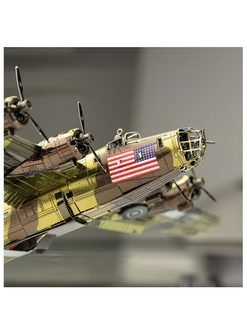 Puzzle 3D de Metal - Bombardero B-24 Liberator-3