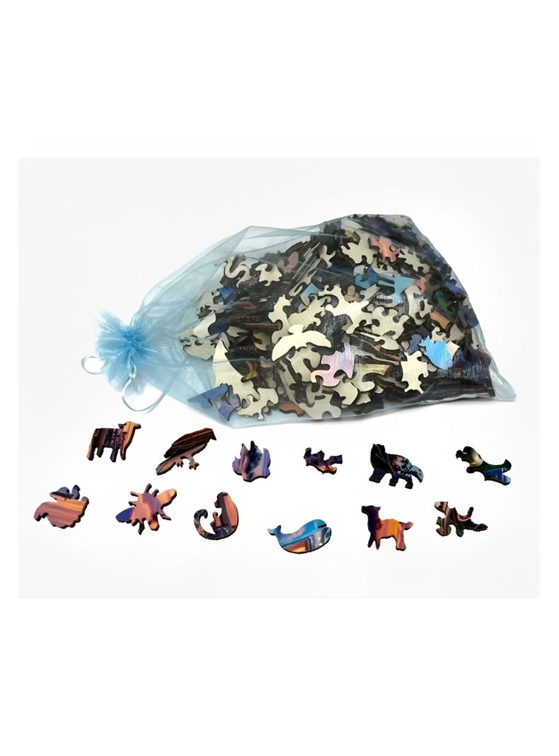 Puzzle de Madera con Forma de Elefante 30x21 cms-5