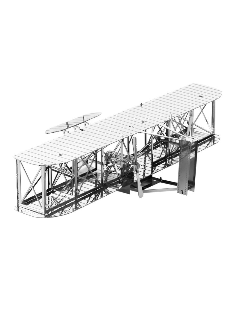 Puzzle 3D de Metal - Biplano de los Hermanos Wright-1