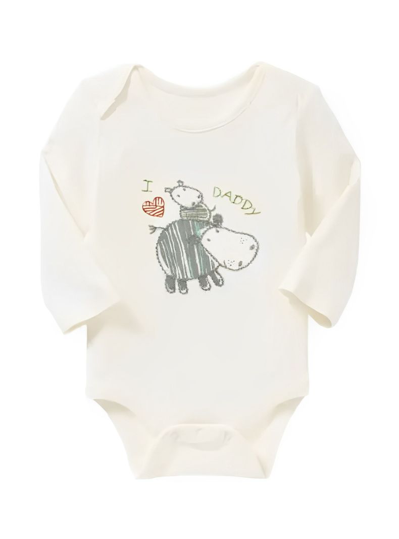 Body Bebé Manga Larga, 100% Algodón Soft-0