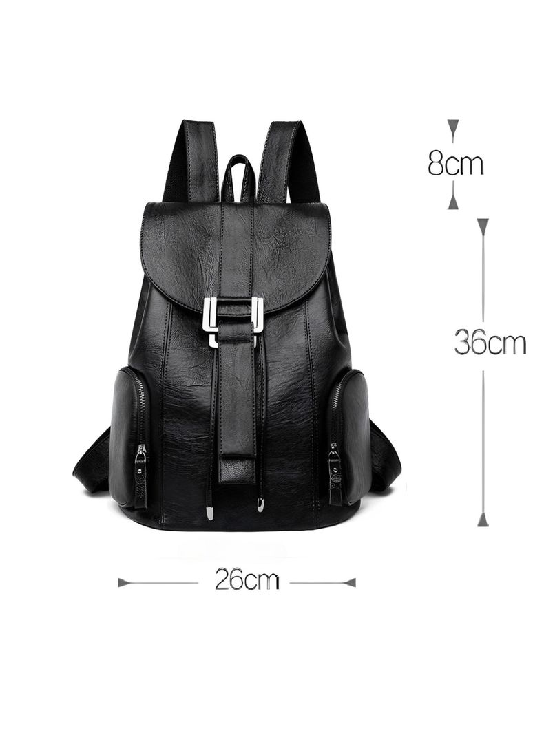 Mochila Cuero PU Grande, Elegante y de Gran Calidad-3