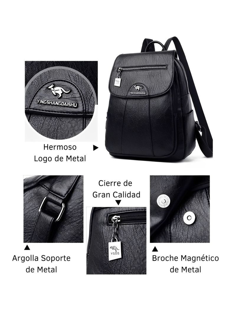 Mochila Tamaño Medio, Hermosa y Elegante-5