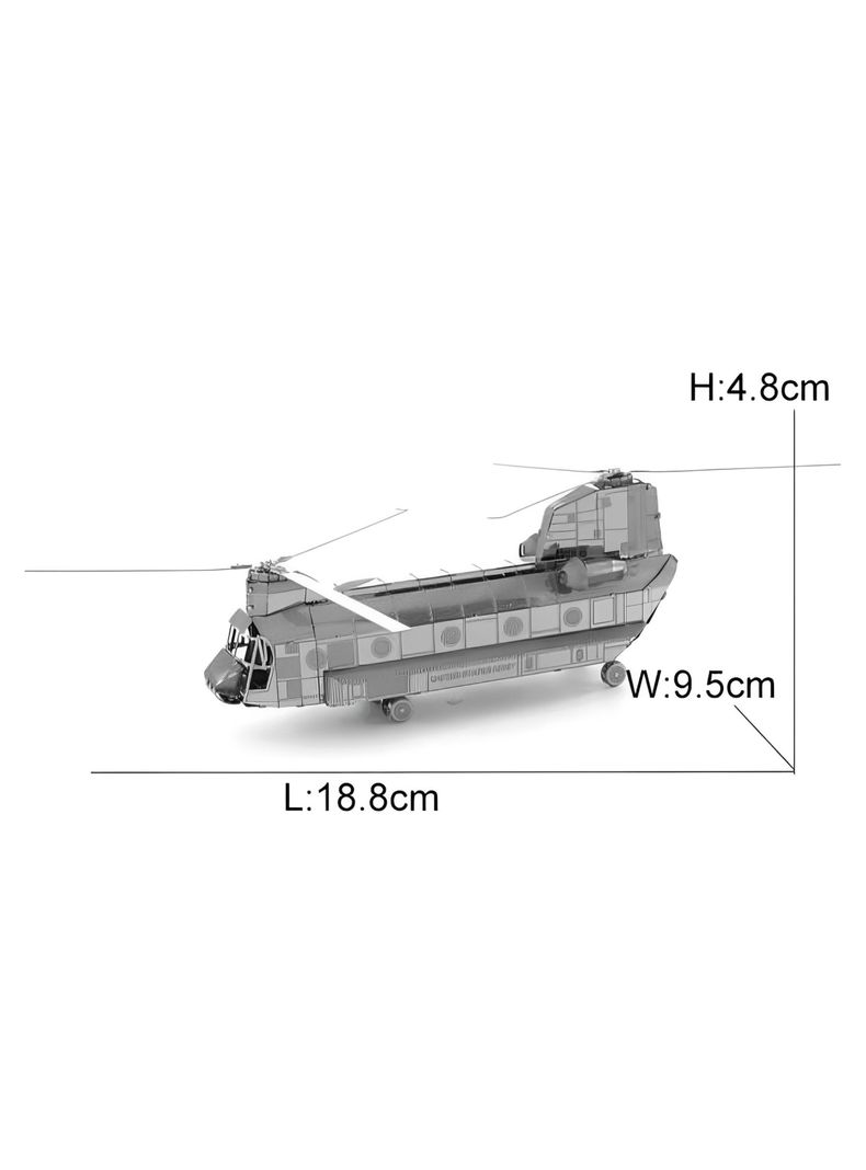 Puzzle 3D de Metal - Helicóptero Chinook-4