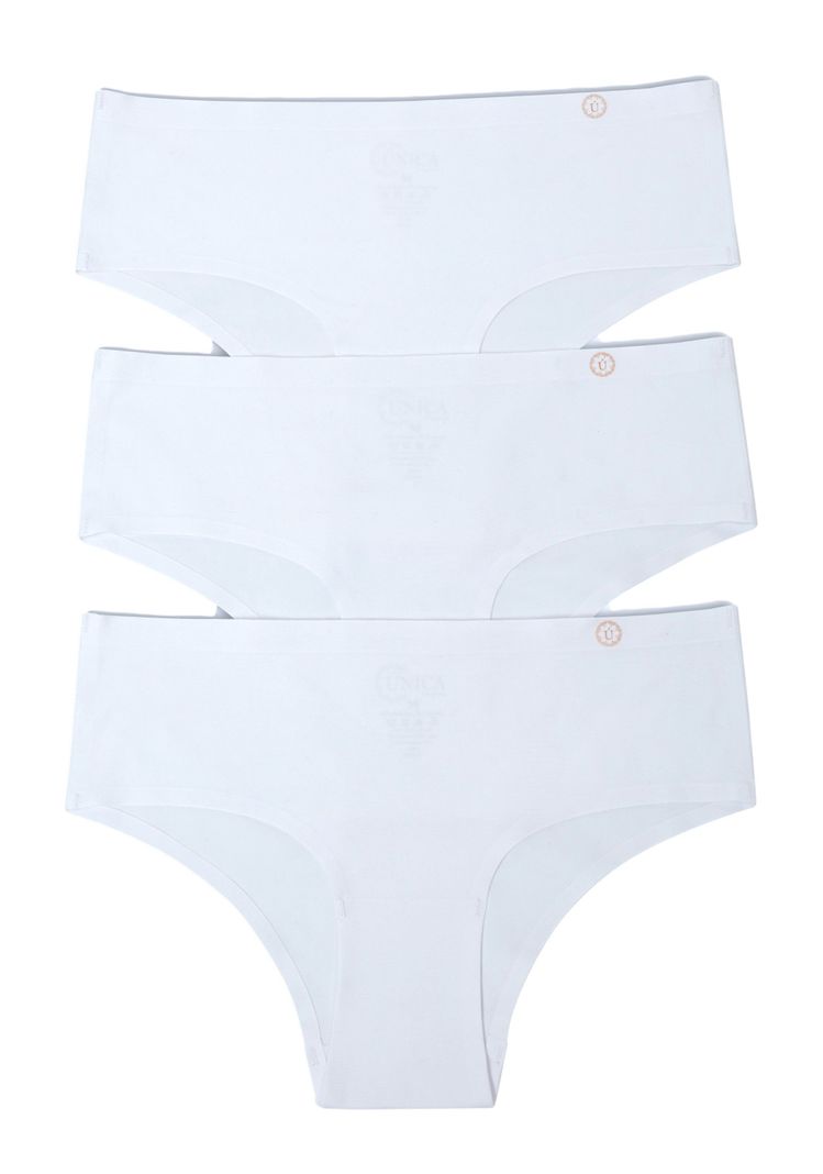 Pack 3 Pantaletas Microfibra Sin demarcación BLANCO-5