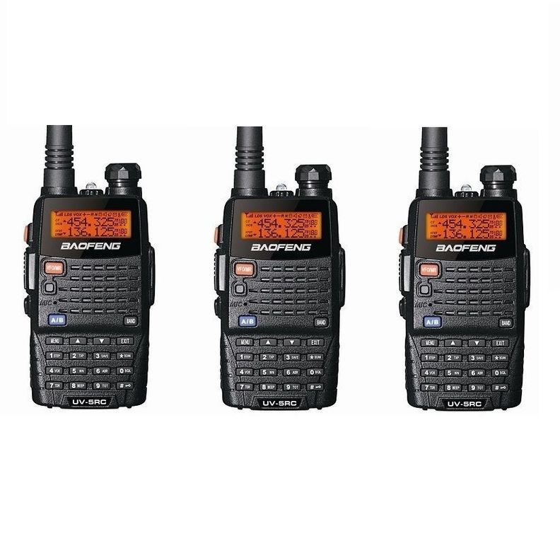 Pack de 3 Radios Walkie Talkie Portatil Handy Baofeng Vhf/uhf Uv5rC-0