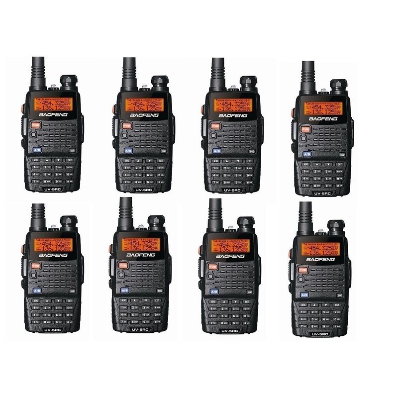 Pack de 8 Radios Walkie Talkie Portatil Handy Baofeng Vhf/uhf Uv5rC-0