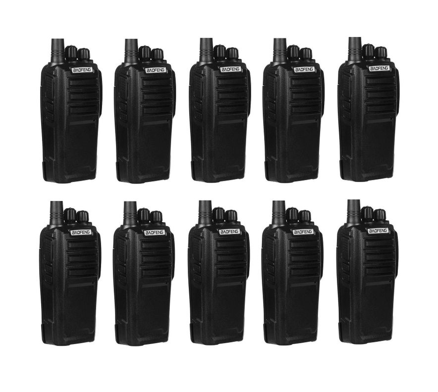 Pack 10 Radios Walkie Talkie Portatil Handy Baofeng uhf UV-6D-0