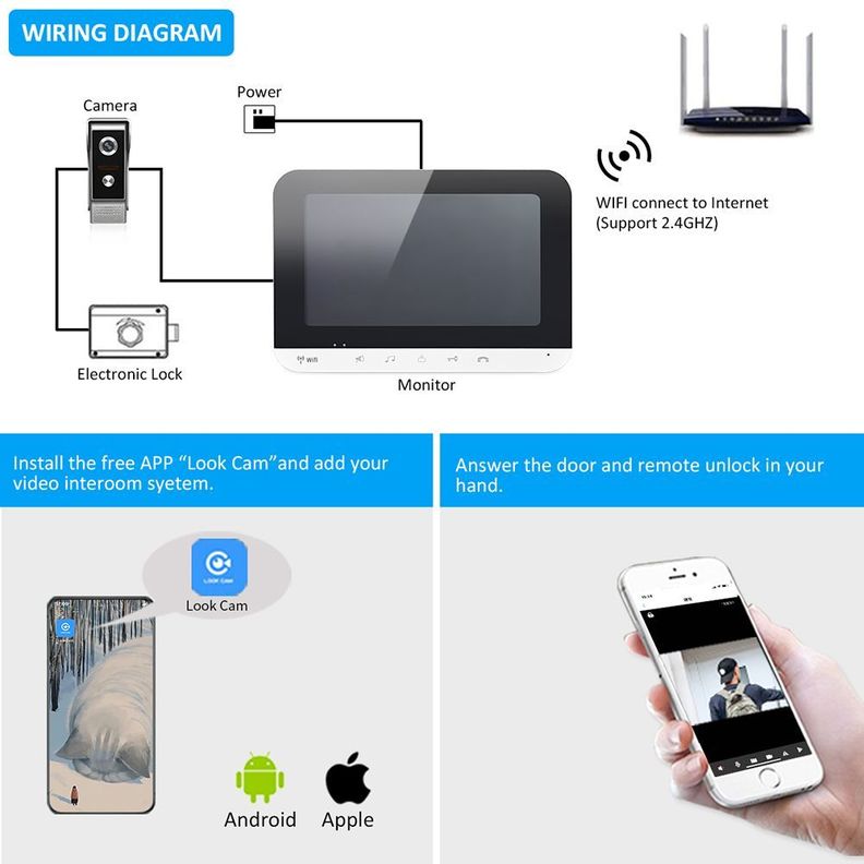 Video Portero Wifi Citofono Hd Intemperie Timbre Infrarrojo-4