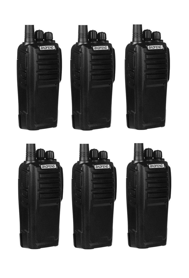 Pack 6 Radios Walkie Talkie Portatil Handy Baofeng uhf UV-6D-0