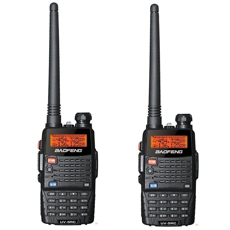  Pack de 2 Radios Walkie Talkie Portatil Handy Baofeng Vhf/uhf Uv5rC-0