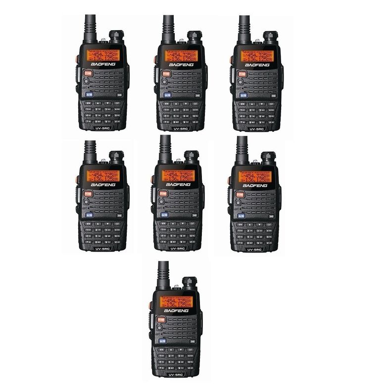 Pack de 7 Radios Walkie Talkie Portatil Handy Baofeng Vhf/uhf Uv5rC-0
