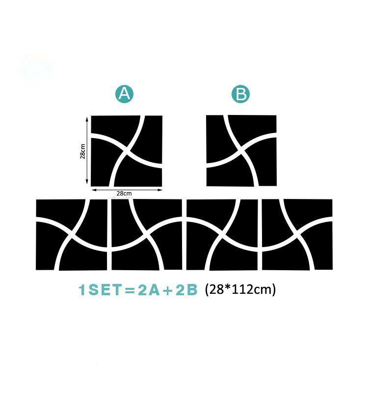 Set Espejo Vinilo Pared Adhesivo Jm291 Decorativo Acrílico-1