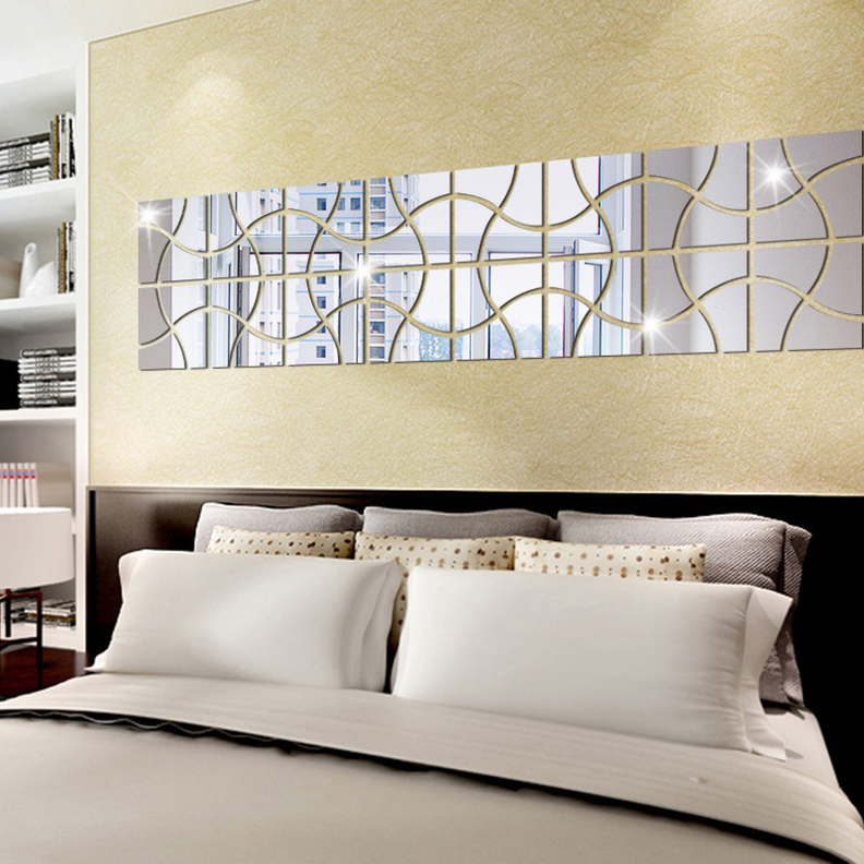 Set Espejo Vinilo Pared Adhesivo Jm291 Decorativo Acrílico-3