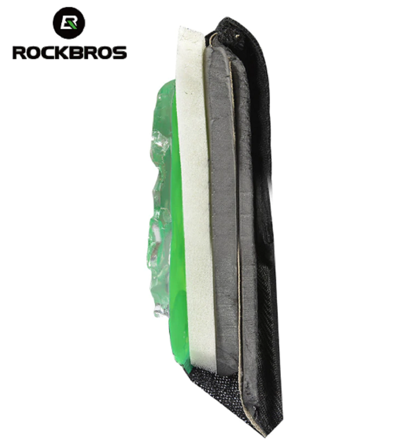 Cubre asiento sillín bicicleta gel velcro verde-6
