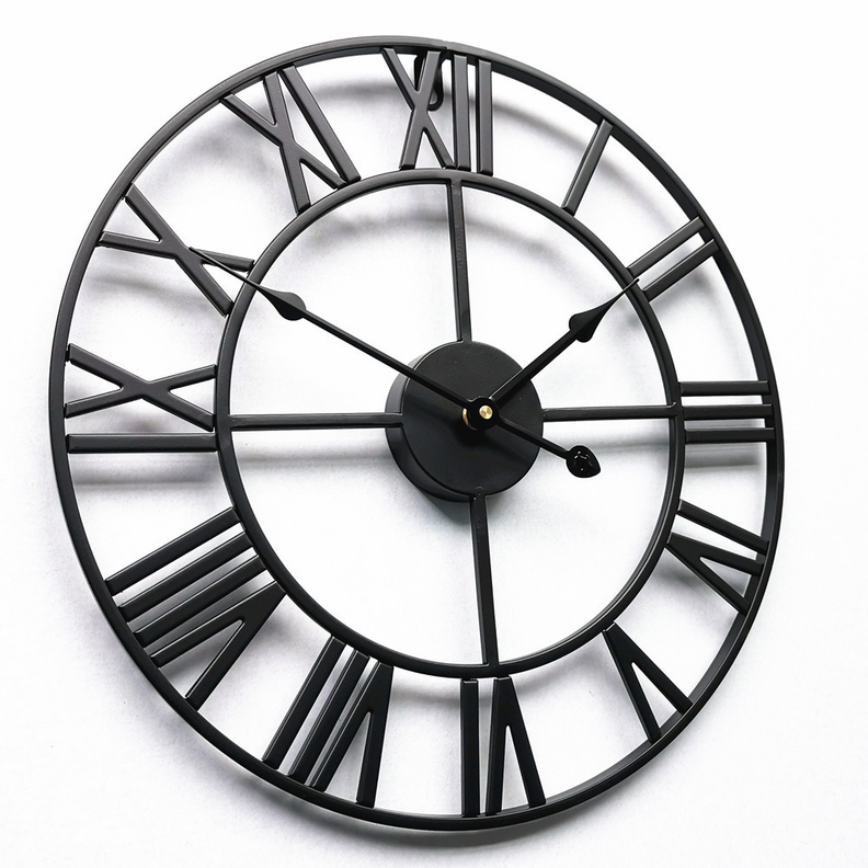Reloj De Pared Vintage 60 Cm 3d Grande Retro Hierro-0