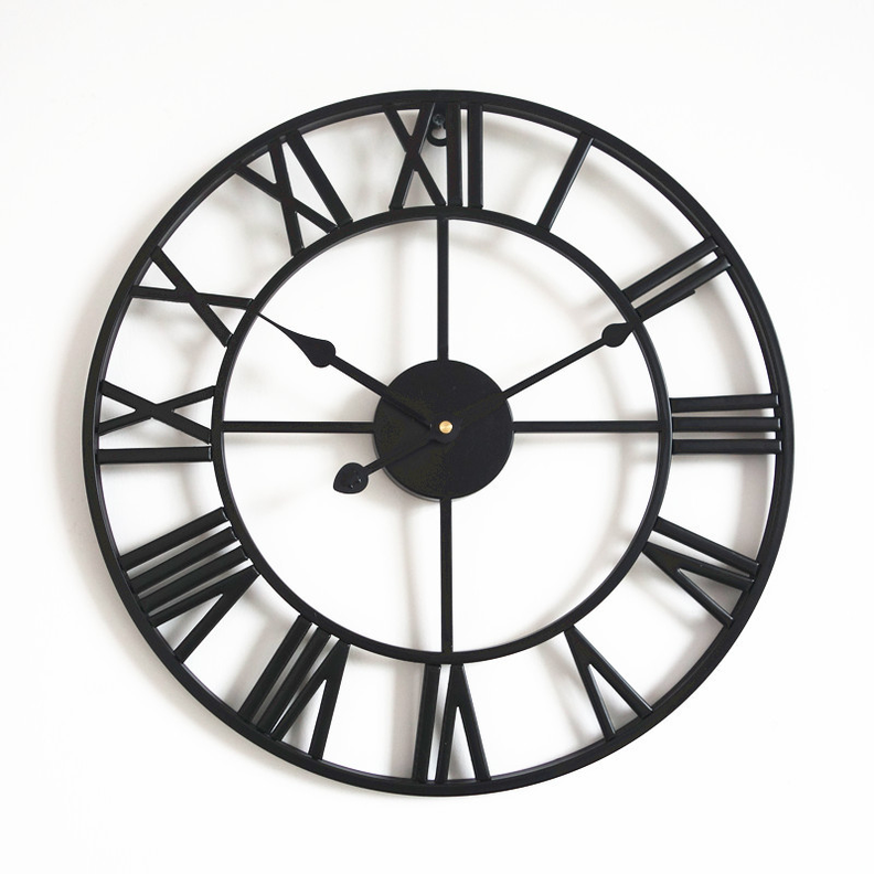Reloj De Pared Vintage 60 Cm 3d Grande Retro Hierro-1