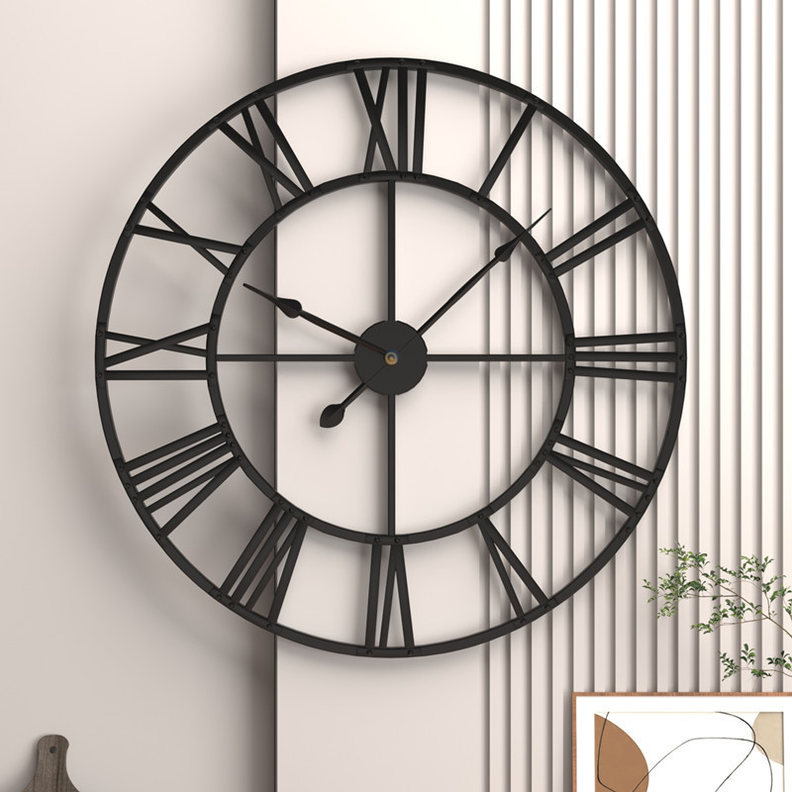 Reloj De Pared Vintage 60 Cm 3d Grande Retro Hierro-2