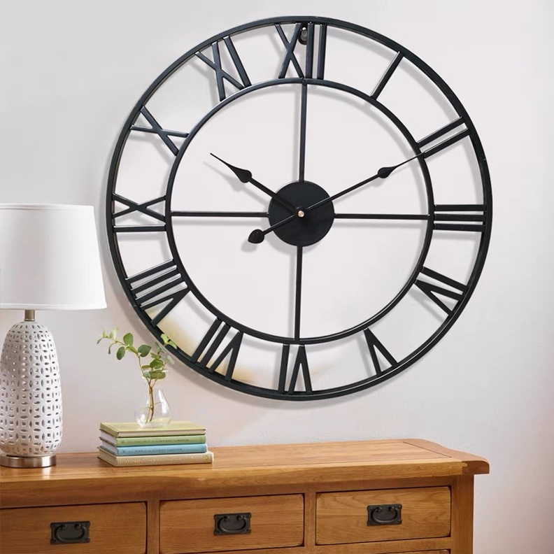 Reloj De Pared Vintage 60 Cm 3d Grande Retro Hierro-5