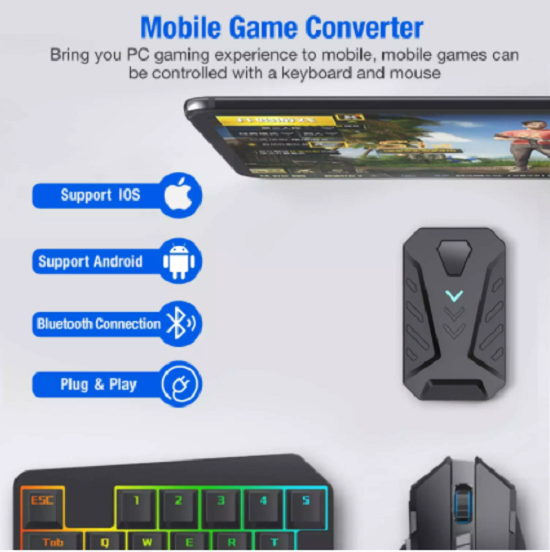 Adaptador Gamer Mix Pro Mouse Teclado Y Soporte -5