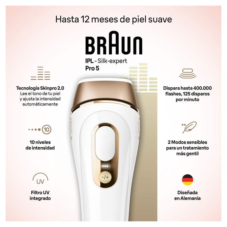 Depiladora Definitiva IPL Braun Luz Pulsada Silk  Pro5 Con Estuche-1