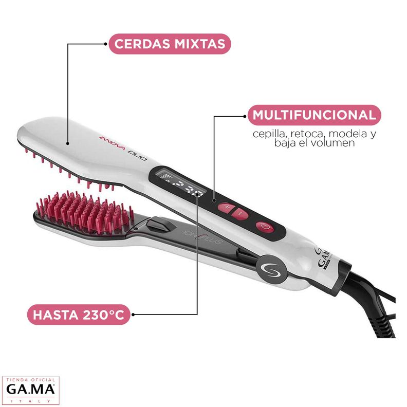 Cepillo Eléctrico Gama Innova Hotbrush Duo Digitak Doble Cabezal Ion-1