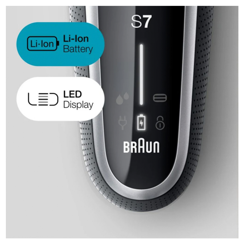 Afeitadora Eléctrica Braun S7 S1000 Plateada Flex 360°-4
