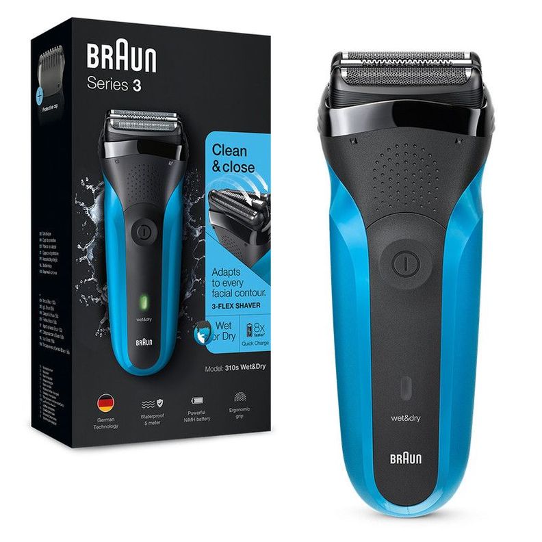 Afeitadora Recargable Braun Serie 3 Blue 310  Wet&Dry-0