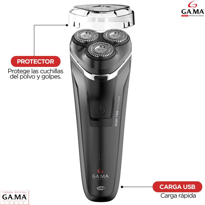 Máquina De Afeitar Master Gama Gsh 700 Usb Afeitadora Portátil-4