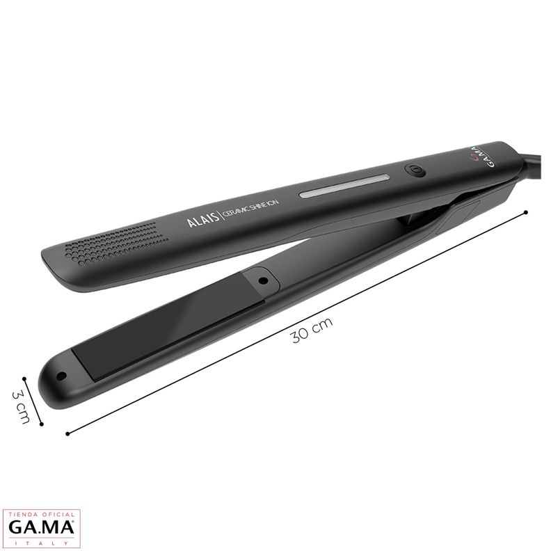 Plancha Alisadora Gama Alais Ceramic Shine Ion Nano Silver-1