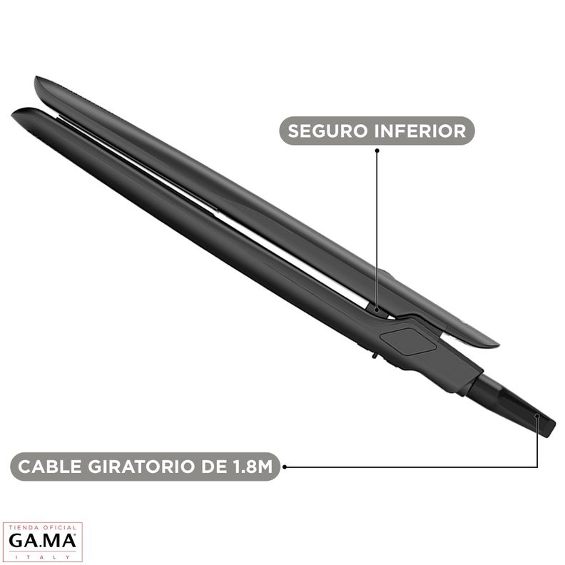 Plancha Alisadora Gama Alais Ceramic Shine Ion Nano Silver-2