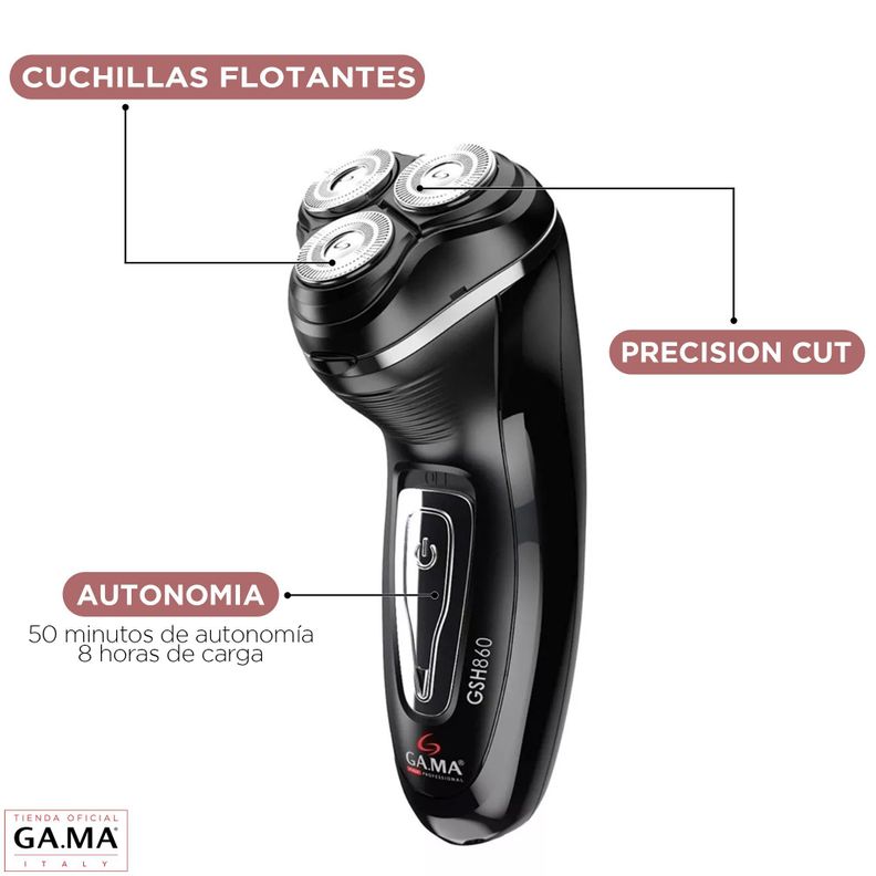 Máquina De Afeitar Eléctrica Gama Gsh 860 Inalámbrica-1