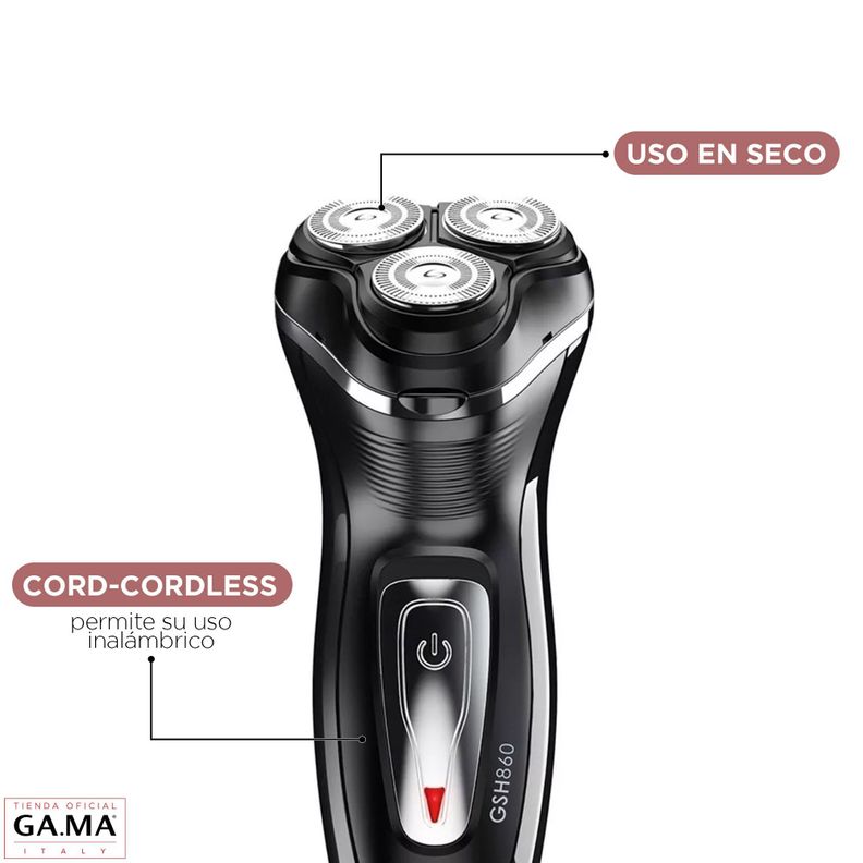 Máquina De Afeitar Eléctrica Gama Gsh 860 Inalámbrica-3