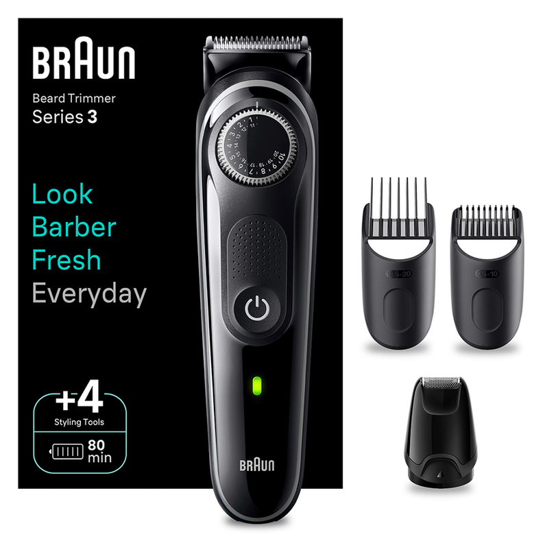 Recortadora De Barba Y Pelo Braun Serie 3 Beard Trimmer 4 en 1-0