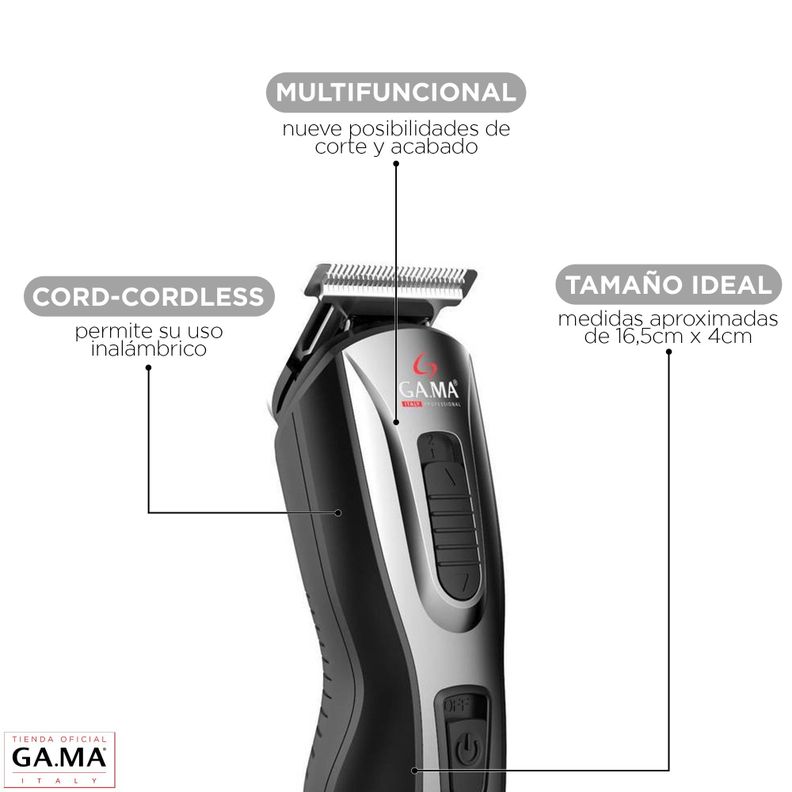 Cortapelos Clipper Multistyler Gama Gc 625 Inalámbrico-2