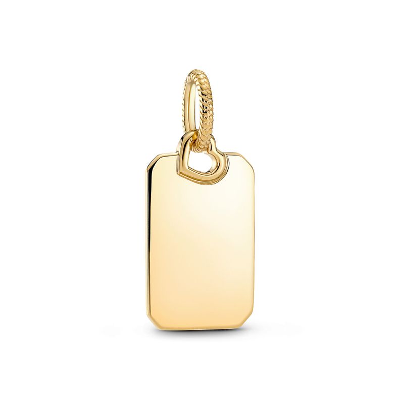 Colgante Etiqueta Rectangular Grabable Recubrimiento oro14K-0