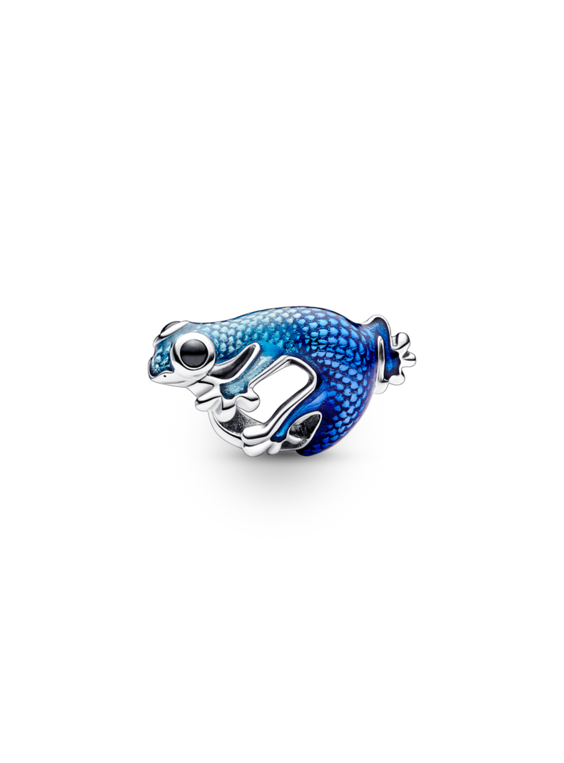Charm Gecko Azul Metálico Pandora Plata Esterlina-0