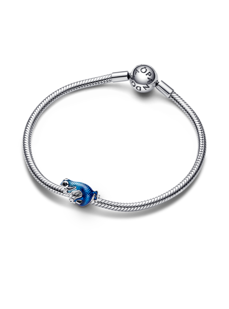 Charm Gecko Azul Metálico Pandora Plata Esterlina-1