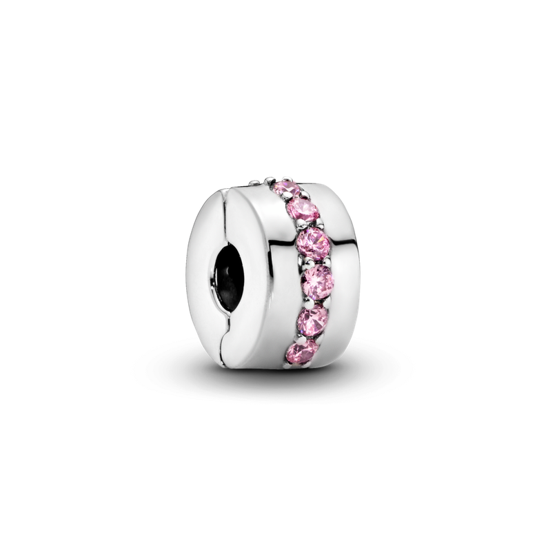 Gift Set Pulsera con Dije Corazon Mom y Clip Rosado-2