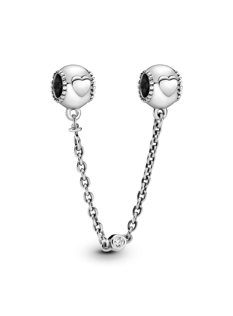 Cadena de Seguridad en Plata de ley Corazones Ocultos-1