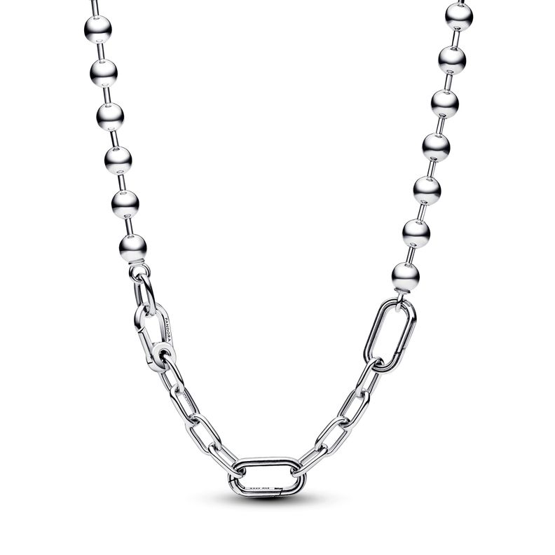 Collar de Eslabones Link y Cuentas Metálicas de Pandora ME-0