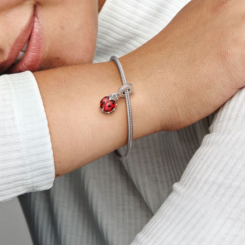 Charm colgante Mariquita roja-2