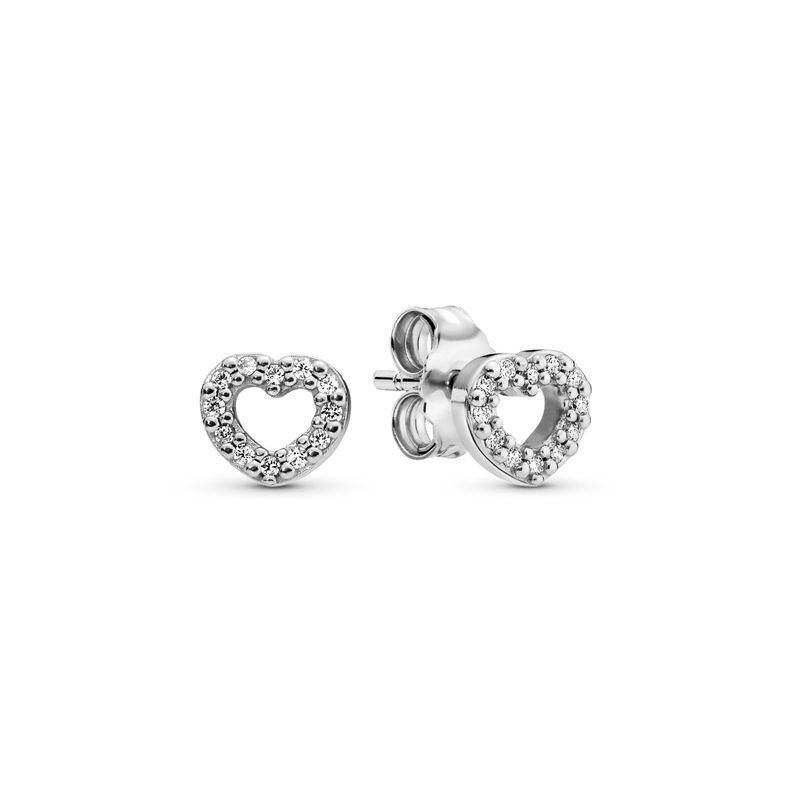 Aretes Clavo Plata de Corazon Be My Valentine -0