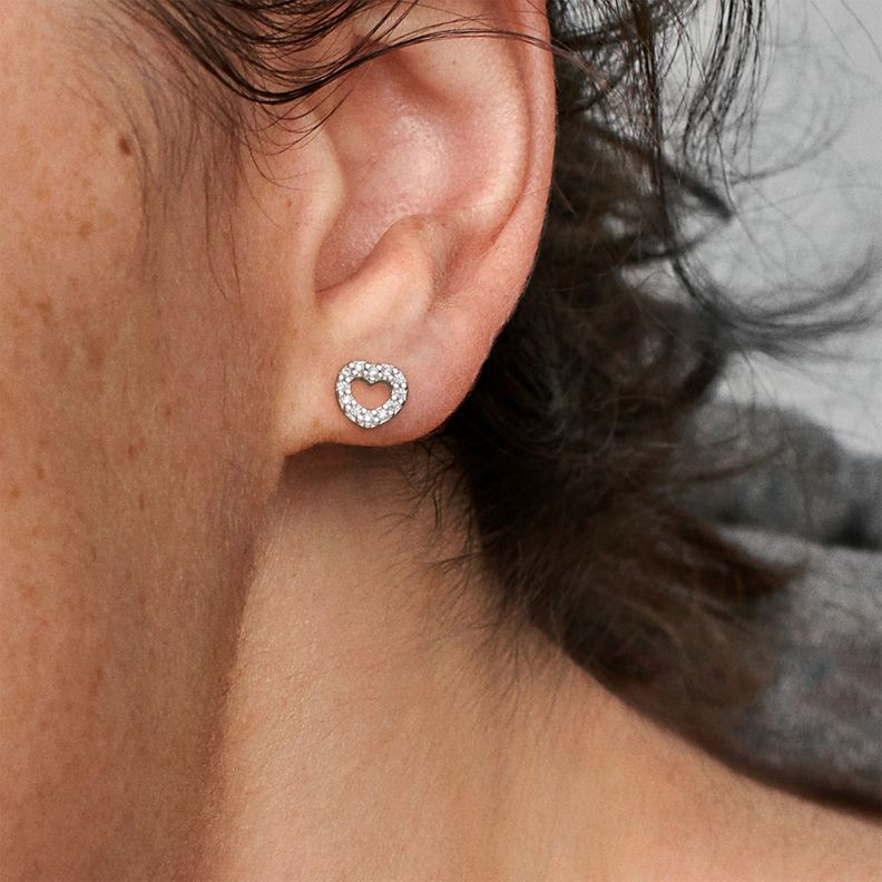 Aretes Clavo Plata de Corazon Be My Valentine -1
