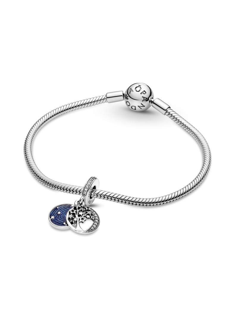 Dije Plata Árbol Familiar y Luna Galáctica -2