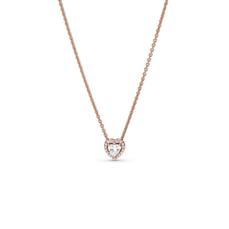 Collar Collier Corazon Reluciente Rose Gold 45